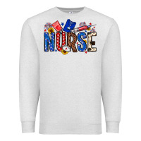 Oatmeal Heather American Nurse Premium Sweatshirt - Neo Western
