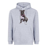 Heather Grey pitbull Heavyweight Hoodie - RanaPortraitStore