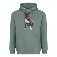 Sage pitbull Heavyweight Hoodie - RanaPortraitStore