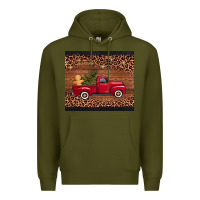 Army Green christmas truck Premium Hoodie - AdoDesignShop
