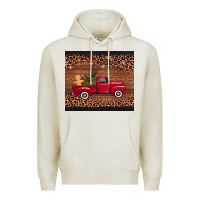 Oatmeal Heather christmas truck Premium Hoodie - AdoDesignShop