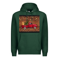 Sports Green christmas truck Premium Hoodie - AdoDesignShop