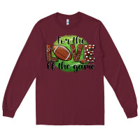 Burgundy for the love of the game football Long Sleeve Tee - BarkalooDesign