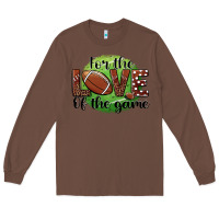 Chestnut for the love of the game football Long Sleeve Tee - BarkalooDesign