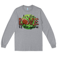 Heather Grey for the love of the game football Long Sleeve Tee - BarkalooDesign