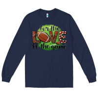 Navy for the love of the game football Long Sleeve Tee - BarkalooDesign