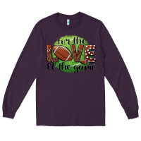 Plum for the love of the game football Long Sleeve Tee - BarkalooDesign