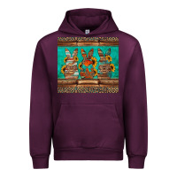Mauve Wine western easter bunnies Urban Hoodie - Jasminsmagicworld