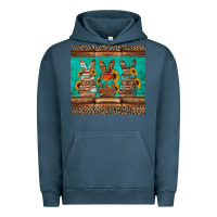 Pigment Midnight Navy western easter bunnies Urban Hoodie - Jasminsmagicworld