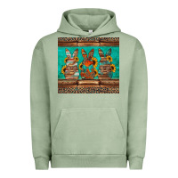Pigment Oil Green western easter bunnies Urban Hoodie - Jasminsmagicworld