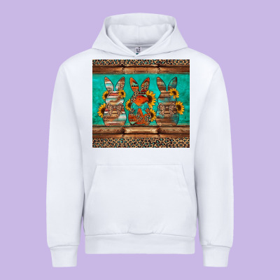 Western Easter Bunnies Urban Hoodie Designed By Jasminsmagicworld