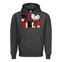 Charcoal Heather my heart is on that field baseball Zipper Hoodie - MaliasSmallBusiness