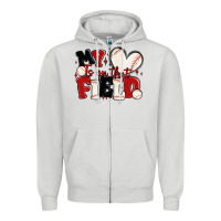 Dove Grey my heart is on that field baseball Zipper Hoodie - MaliasSmallBusiness