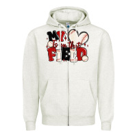 Oatmeal Heather my heart is on that field baseball Zipper Hoodie - MaliasSmallBusiness