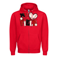 Red my heart is on that field baseball Zipper Hoodie - MaliasSmallBusiness