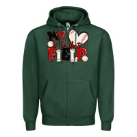 Sports Green my heart is on that field baseball Zipper Hoodie - MaliasSmallBusiness