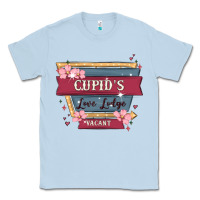 Dusty Blue cupid's love lodge Classic Tee - MaliasSmallBusiness