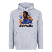 Heather Grey afro man nurse life Heavyweight Hoodie - texasbilliewilder