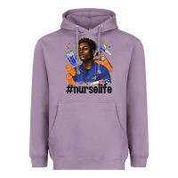 Lavender afro man nurse life Heavyweight Hoodie - texasbilliewilder
