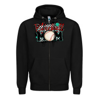 Black baseball mom Zipper Hoodie - MaliasSmallBusiness