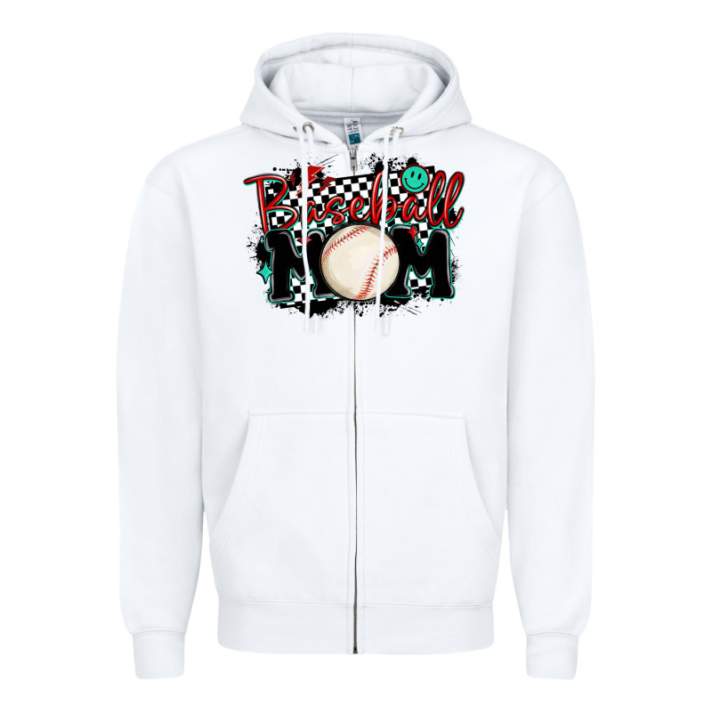 Baseball Mom Zipper Hoodie by MaliasSmallBusiness | Teevron