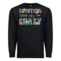 Black beautiful crazy Premium Sweatshirt - CowhideDigitalArt