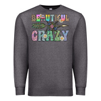 Charcoal Heather beautiful crazy Premium Sweatshirt - CowhideDigitalArt