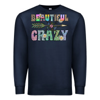 Navy beautiful crazy Premium Sweatshirt - CowhideDigitalArt
