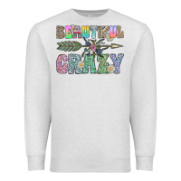 Oatmeal Heather beautiful crazy Premium Sweatshirt - CowhideDigitalArt