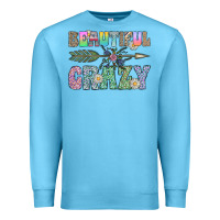 Ocean Blue beautiful crazy Premium Sweatshirt - CowhideDigitalArt