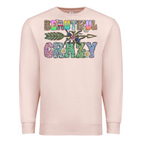 Pale Pink beautiful crazy Premium Sweatshirt - CowhideDigitalArt