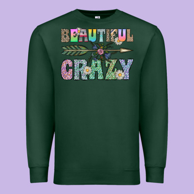 Beautiful Crazy Premium Sweatshirt Designed By Cowhidedigitalart