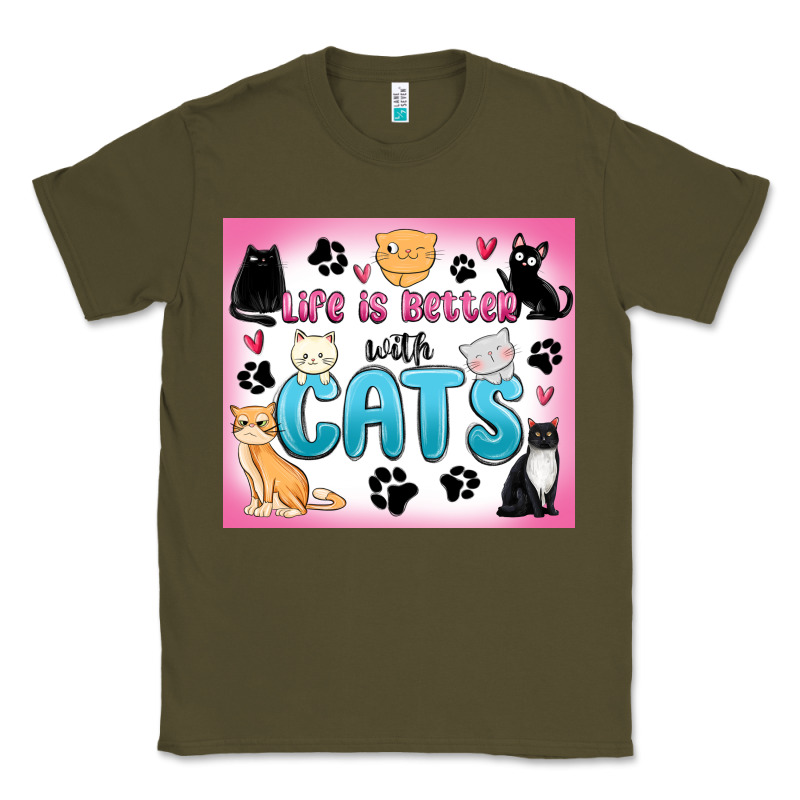 Life Is Better With Cats Classic Tee by MaliasSmallBusiness | Teevron