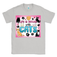 Moon Dust life is better with cats Classic Tee - MaliasSmallBusiness