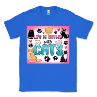 True Royal life is better with cats Classic Tee - MaliasSmallBusiness