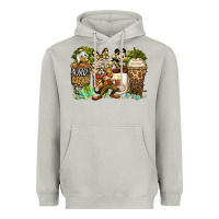 Moon Dust safari cartoon characters coffee cups Heavyweight Hoodie - Zillion Design Studio