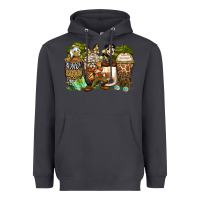 Smoke safari cartoon characters coffee cups Heavyweight Hoodie - Zillion Design Studio