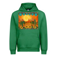Emerald western sunset cactus sunflowers gemstones leopards Urban Hoodie - BarkalooDesign