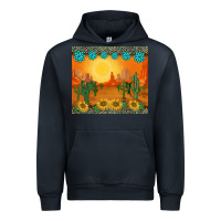 Navy western sunset cactus sunflowers gemstones leopards Urban Hoodie - BarkalooDesign
