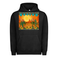 Pigment Black western sunset cactus sunflowers gemstones leopards Urban Hoodie - BarkalooDesign