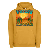 Pigment Peanut Butter western sunset cactus sunflowers gemstones leopards Urban Hoodie - BarkalooDesign
