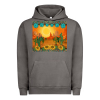 Pigment Tornado western sunset cactus sunflowers gemstones leopards Urban Hoodie - BarkalooDesign