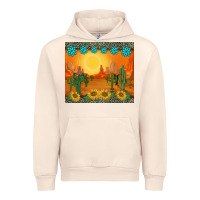 Sandshell western sunset cactus sunflowers gemstones leopards Urban Hoodie - BarkalooDesign
