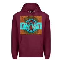 Burgundy christmas cross gemstone Premium Hoodie - AdoDesignShop