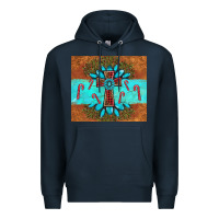 Navy christmas cross gemstone Premium Hoodie - AdoDesignShop