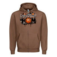Chestnut basketball mom Zipper Hoodie - MaliasSmallBusiness