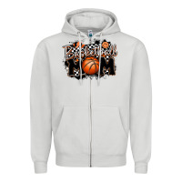 Dove Grey basketball mom Zipper Hoodie - MaliasSmallBusiness