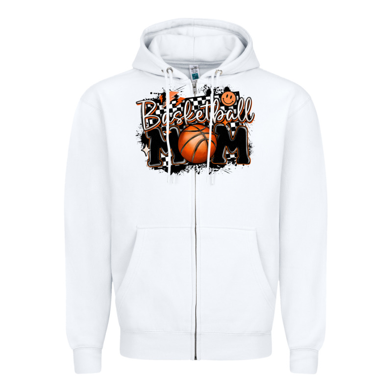 Basketball Mom Zipper Hoodie by MaliasSmallBusiness | Teevron