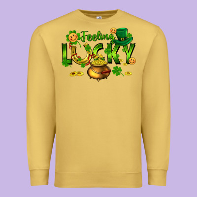 Feeling Lucky Premium Sweatshirt Designed By Fadigitalartstudio