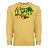 Antique Gold feeling lucky Premium Sweatshirt - FaDigitalArtStudio
